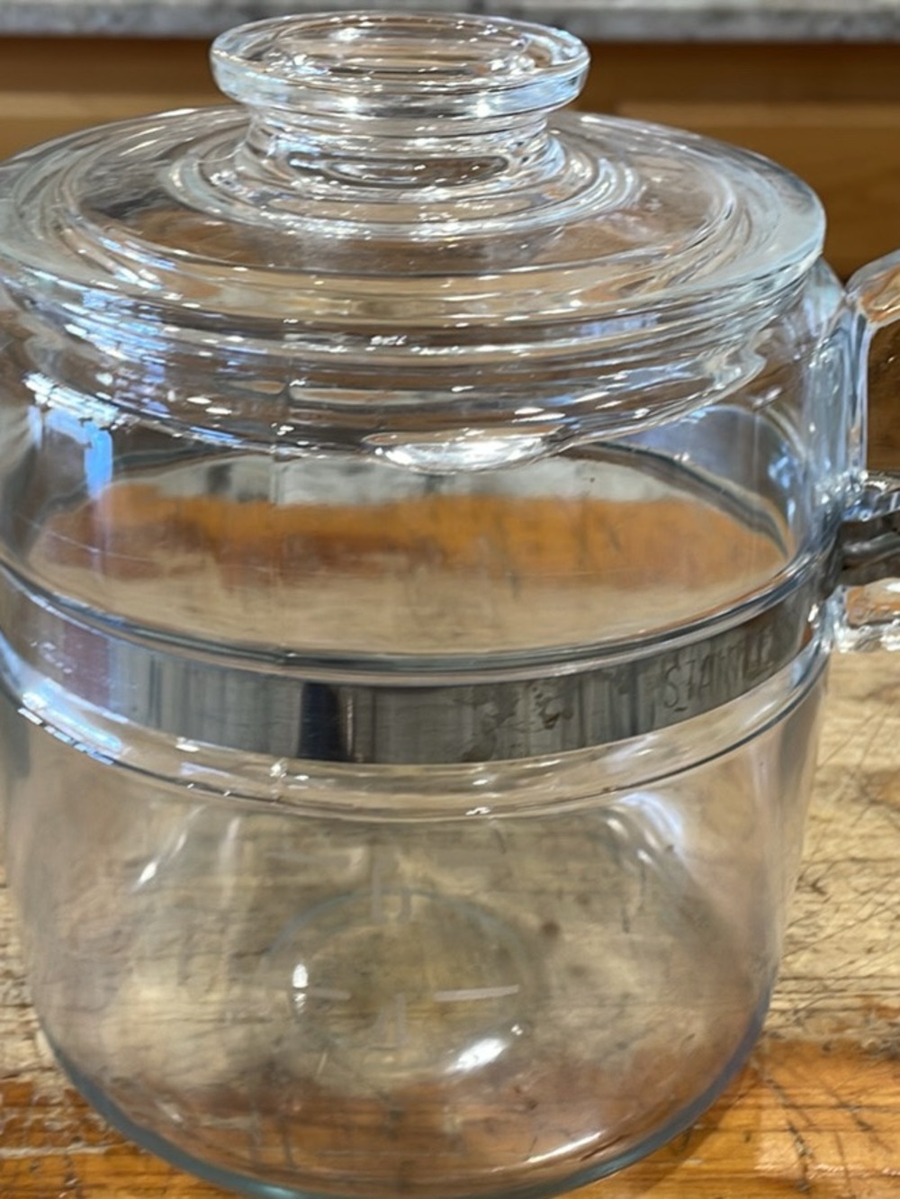 Pyrex flame glow coffee pot